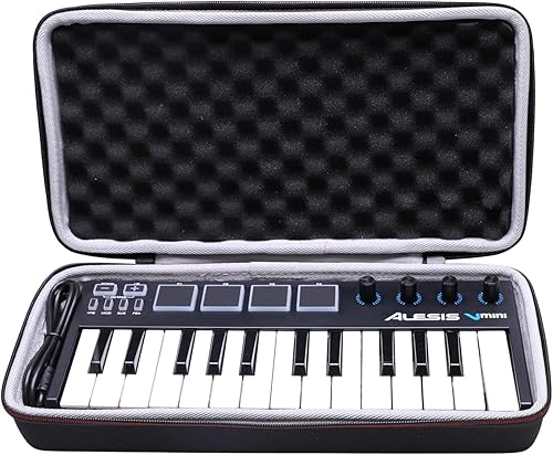 LTGEM - Funda para controlador Alesis V-Mini - Controlador de teclado MIDI USB de 25 teclas, bolsa de transporte protectora de viaje de