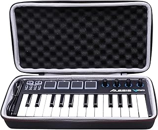 LTGEM EVA Hard Case for Alesis V-Mini - 25-Key USB MIDI Keyboard Controller - Travel - Protective Carrying Storage Bag