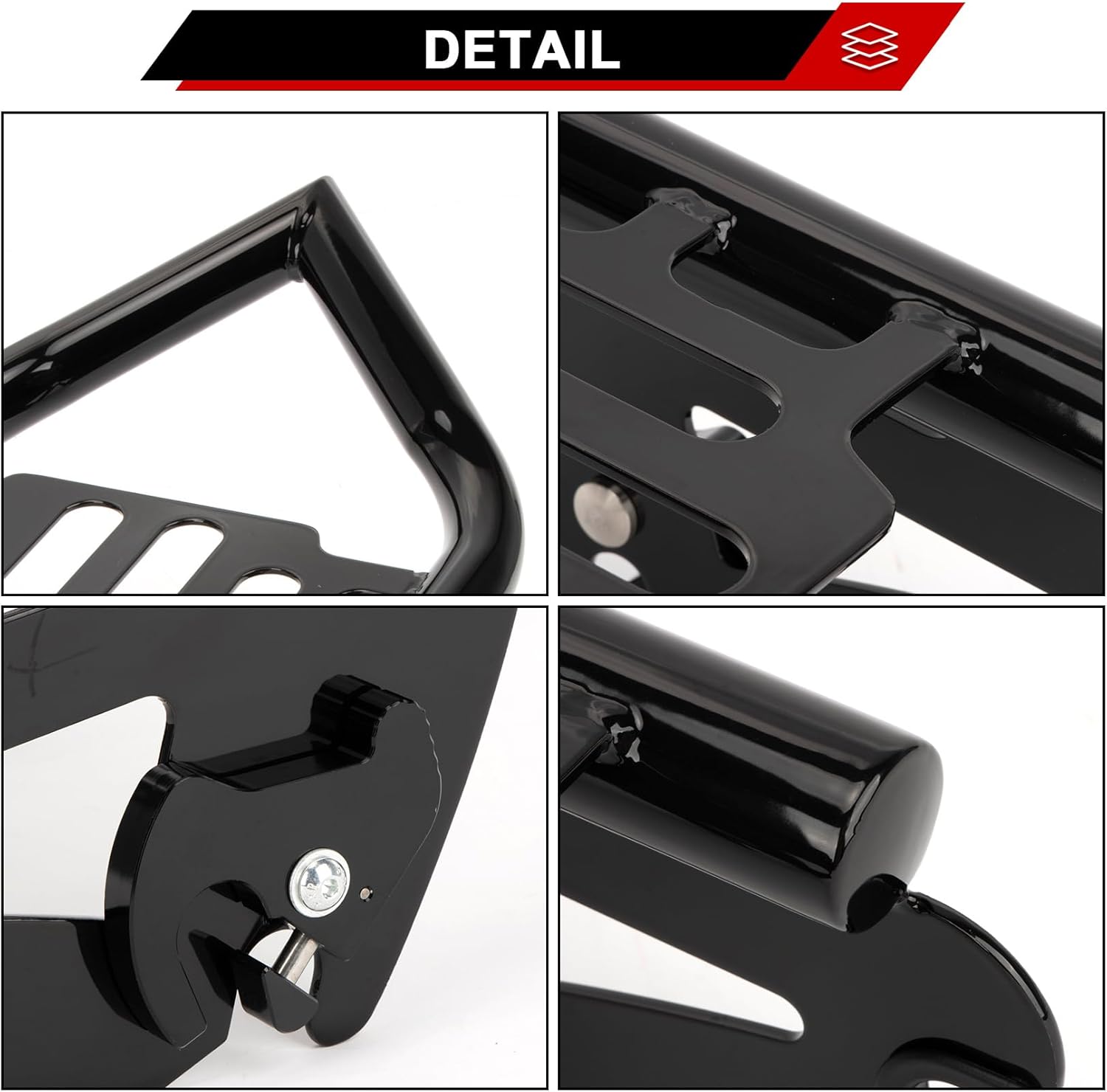 PSLER Motorcycle Rear Luggage Rack - Detachable Luggage Rack for Touring Street Glide Road King Road Glide Electra Glide 2009-2024