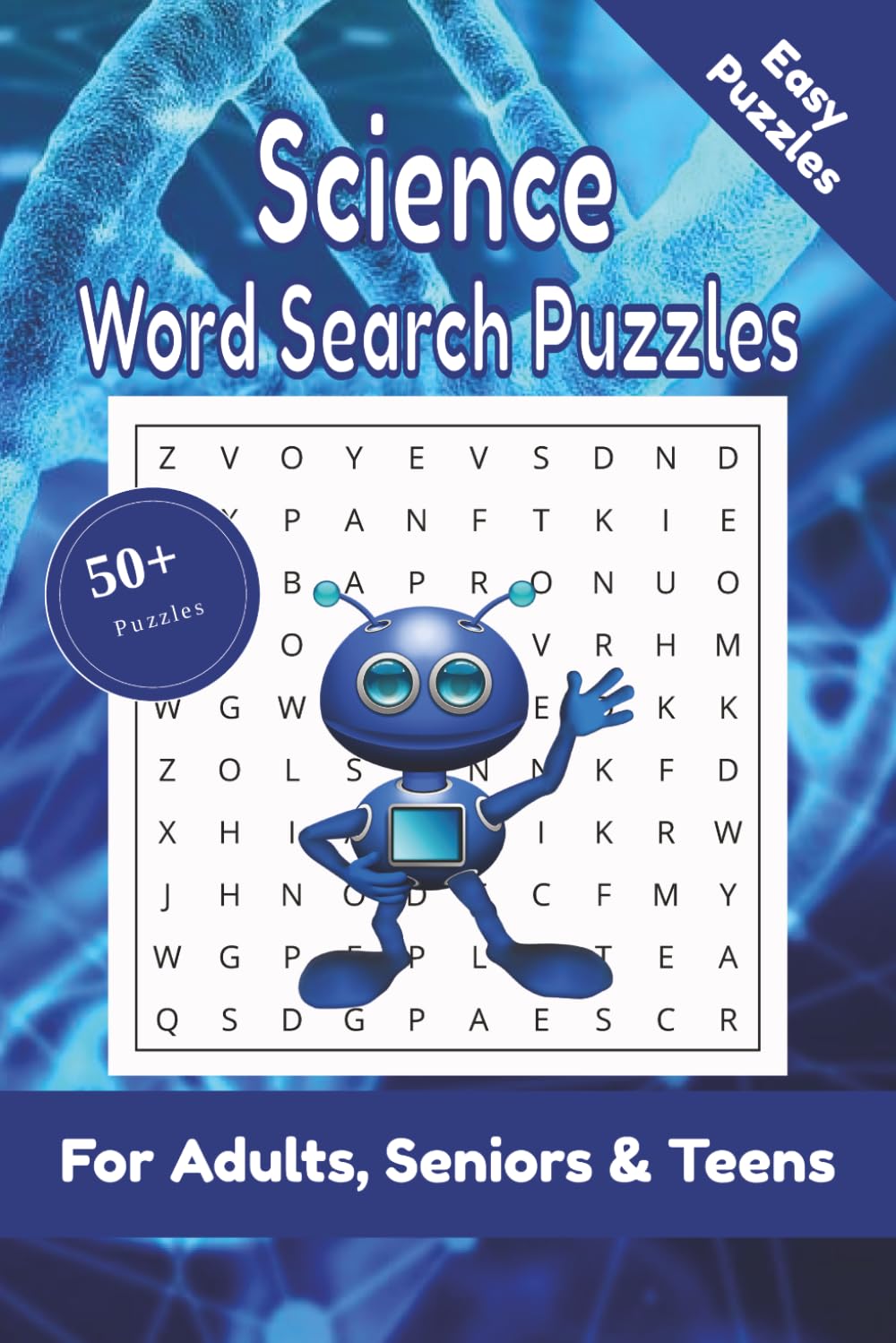 Science Word Search Puzzle: 50+ Puzzles Word Search Easy to Read about Science and More | 6x9 inches, 110 pages | Gift for Science Lover