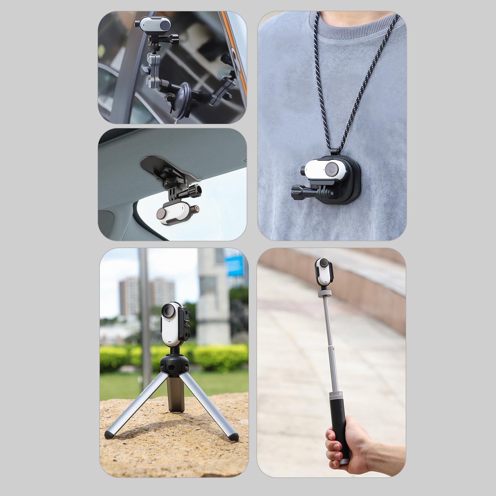 Gabbia Protettiva Per Insta360 GO 3 – Custodia In PVC Con Adattatore 1/4", Foro Microfono E Apertura Per Schermo