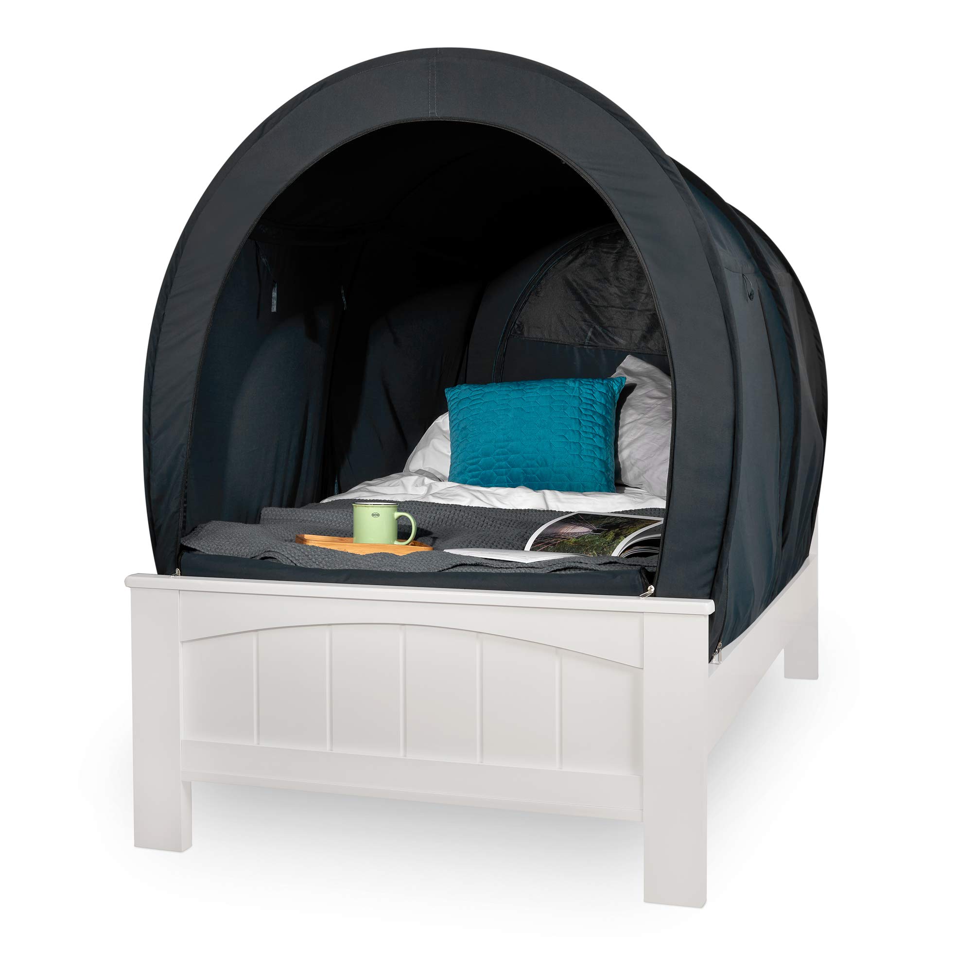 Snuggy Pod Bed Canopy – Grey (Double Size) | Premium Portable Indoor Sleep Tent for Beds | Relaxing Shelter for Sensory Children | Lightweight & Breathable Fabric | Foldable Design & Easy Assembly — image 1