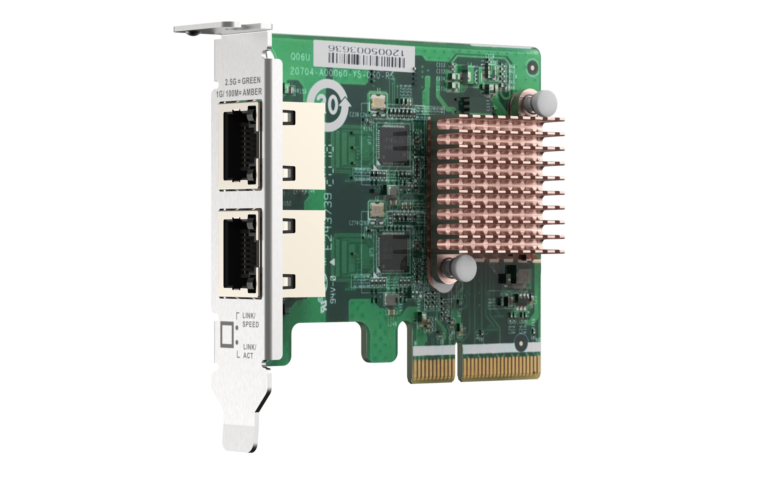 Amazon.com: QNAP QXG-2G2T-I225 Dual Port 2.5GbE 4-Speed Network 