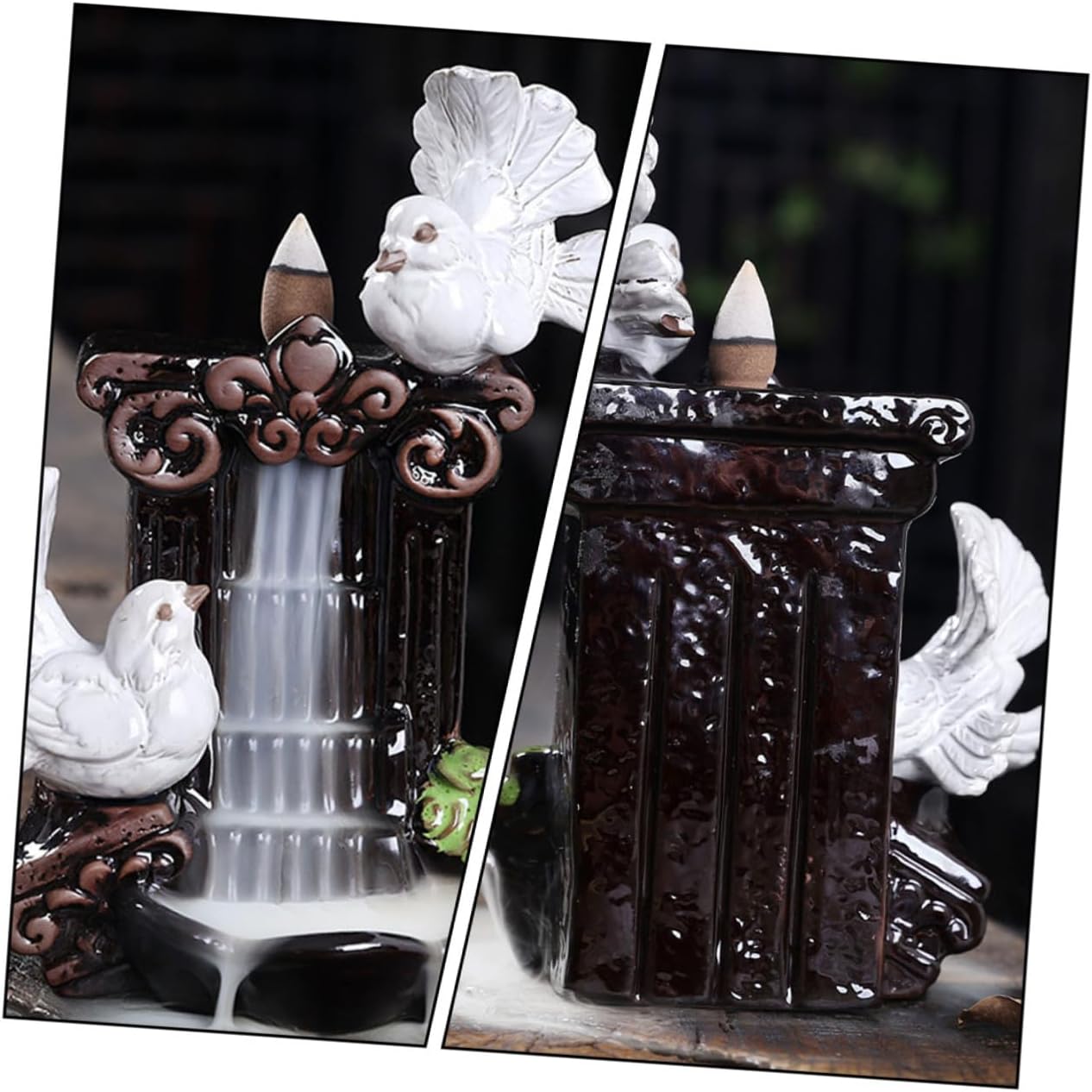 BESPORTBLE Ceramic Pigeon Censer Aromatherapy Burner Desktop Indoor Incense Holder Artistic Office Home Décor Zen Style Office Fragrance Ornament