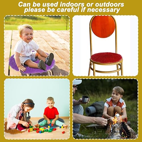 Miniatura 5 de Paquete de 10 tapetes redondos de 16 pulgadas para niños, tapetes redondos de suelo para niños, suaves y coloridos, alfombra educativa para aula,