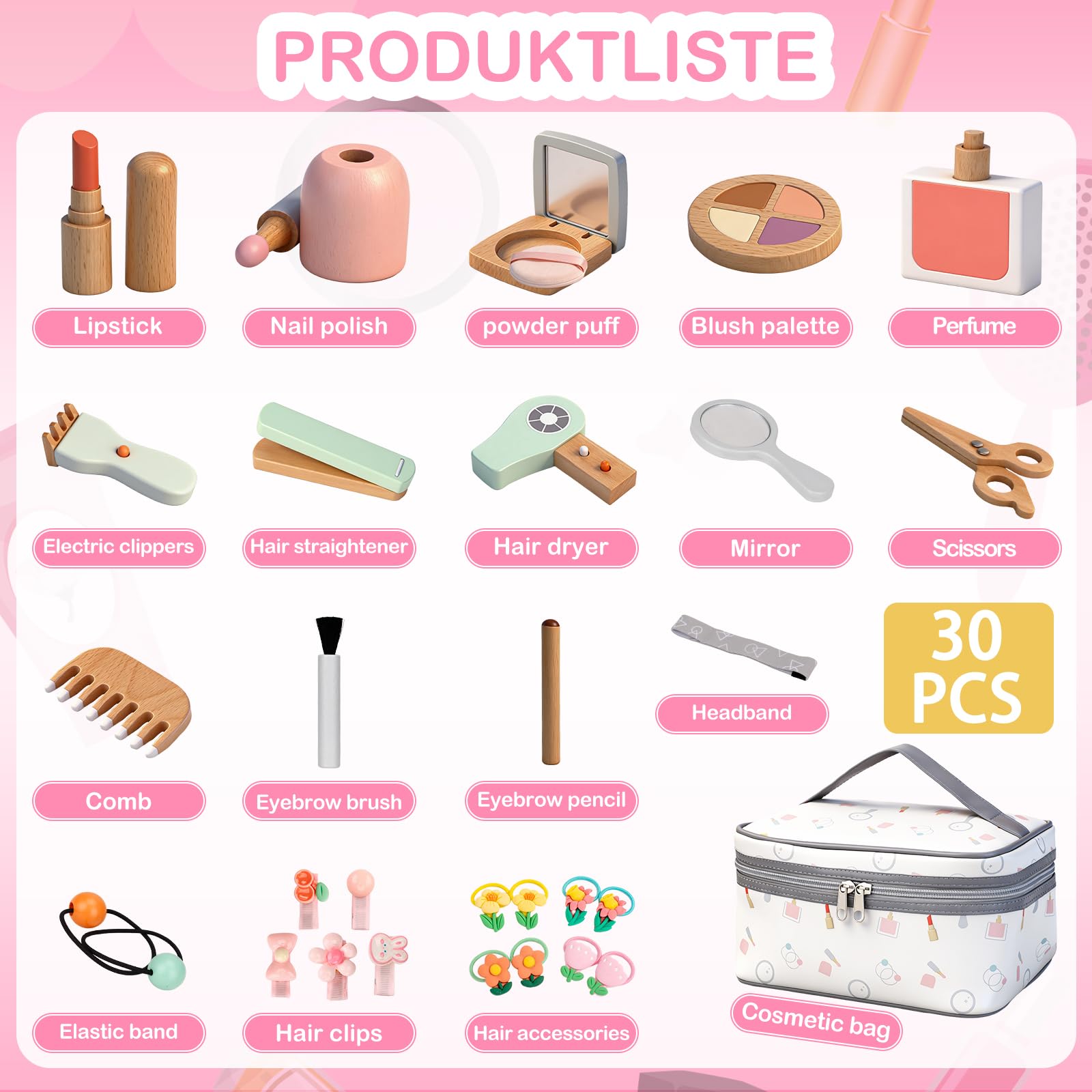 Kit De Maquillaje Heelwire Para Niñas Pequeñas De Madera, 16 | Cuotas sin interés Kit De Maquillaje Heelwire Para Niñas Pequeñas De Madera, 16 | Cuotas sin interés
