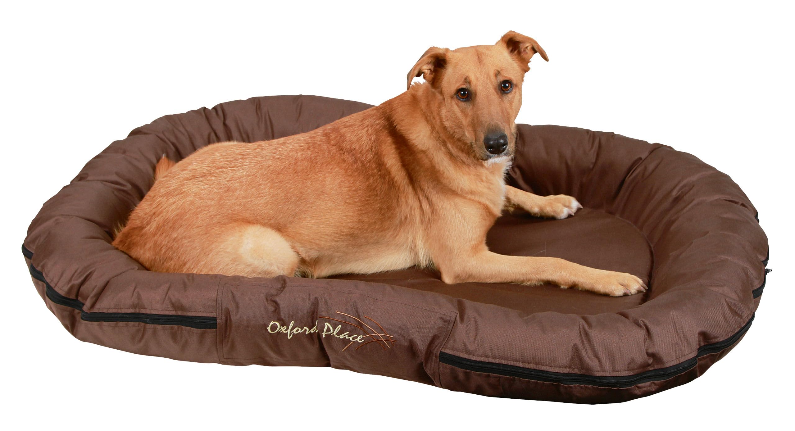 KERBL PET Colchoneta Oxford Place marrón, 100 x 70 x 15 cm