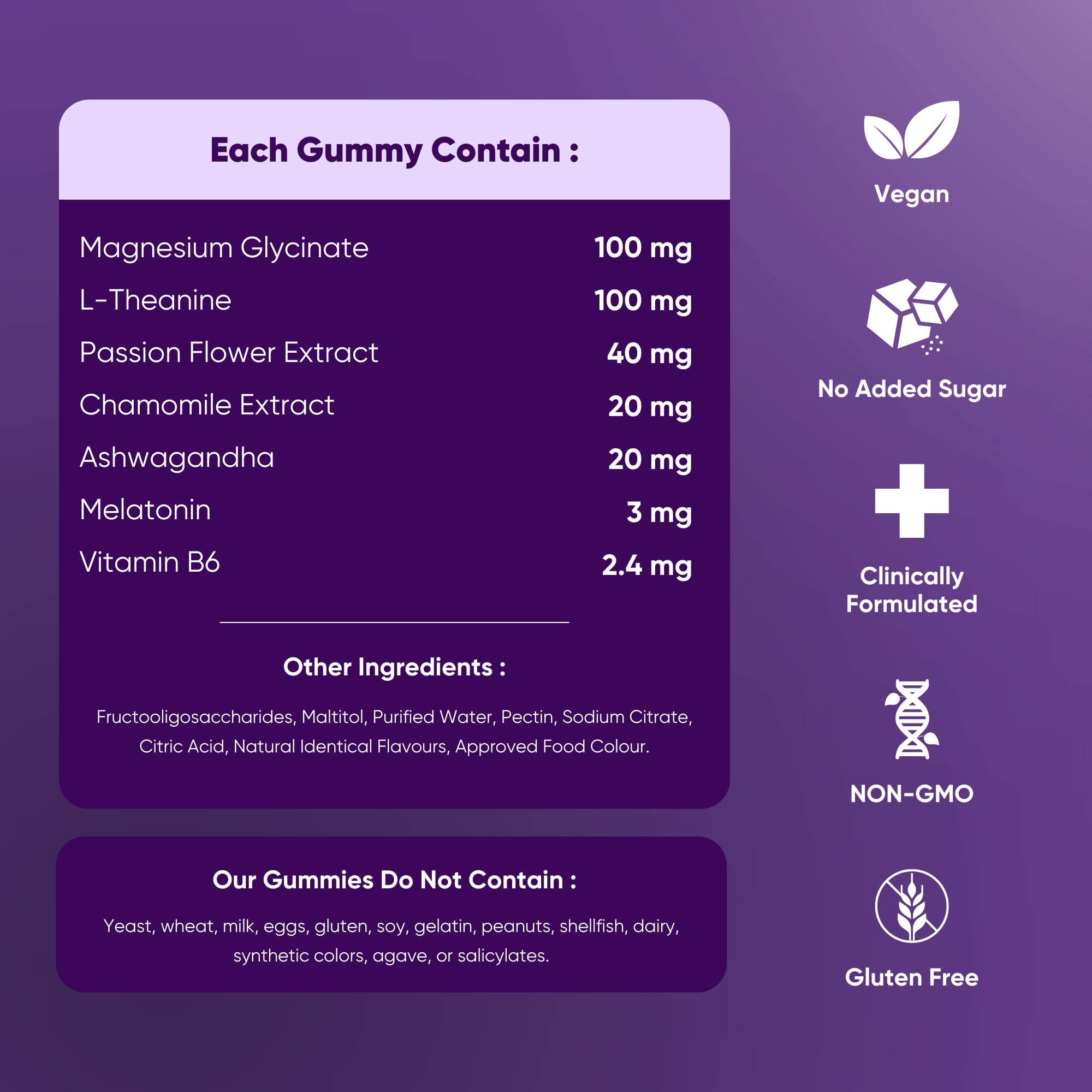 The PM Protocol Bundle | Deep Sleep + Metabolic Balance ACV Gummies | Melatonin 3mg + Magnesium Glycinate 100mg | Apple Cider Vinegar 500mg + Inulin 500mg + Garcinia Cambogia 250 mg | Vegan, No Added Sugar | (30+30) — Amazon image 6