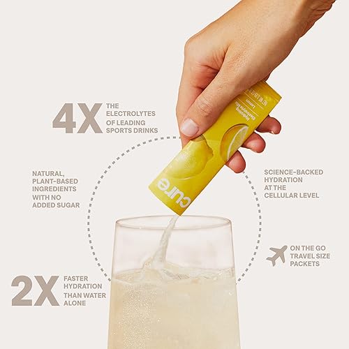 Miniatura 3 de Cure Hydration Mezcla de electrolitos Polvo de electrolitos para alivio de la deshidratación y energía Fabricado con agua de coco Sin azúcar