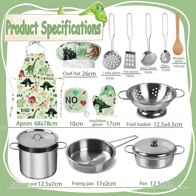 Foto 3 de 7 de FAMKEEP Juguetes de Cocina para niños Accesorios, 30 Piezas Juguetes de Chef para Niños