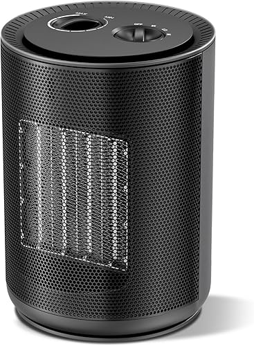 R.W.FLAME Calentador de espacio pequeño, calentador eléctrico portátil para uso en interiores, calor de seguridad rápido de cerámica PTC para