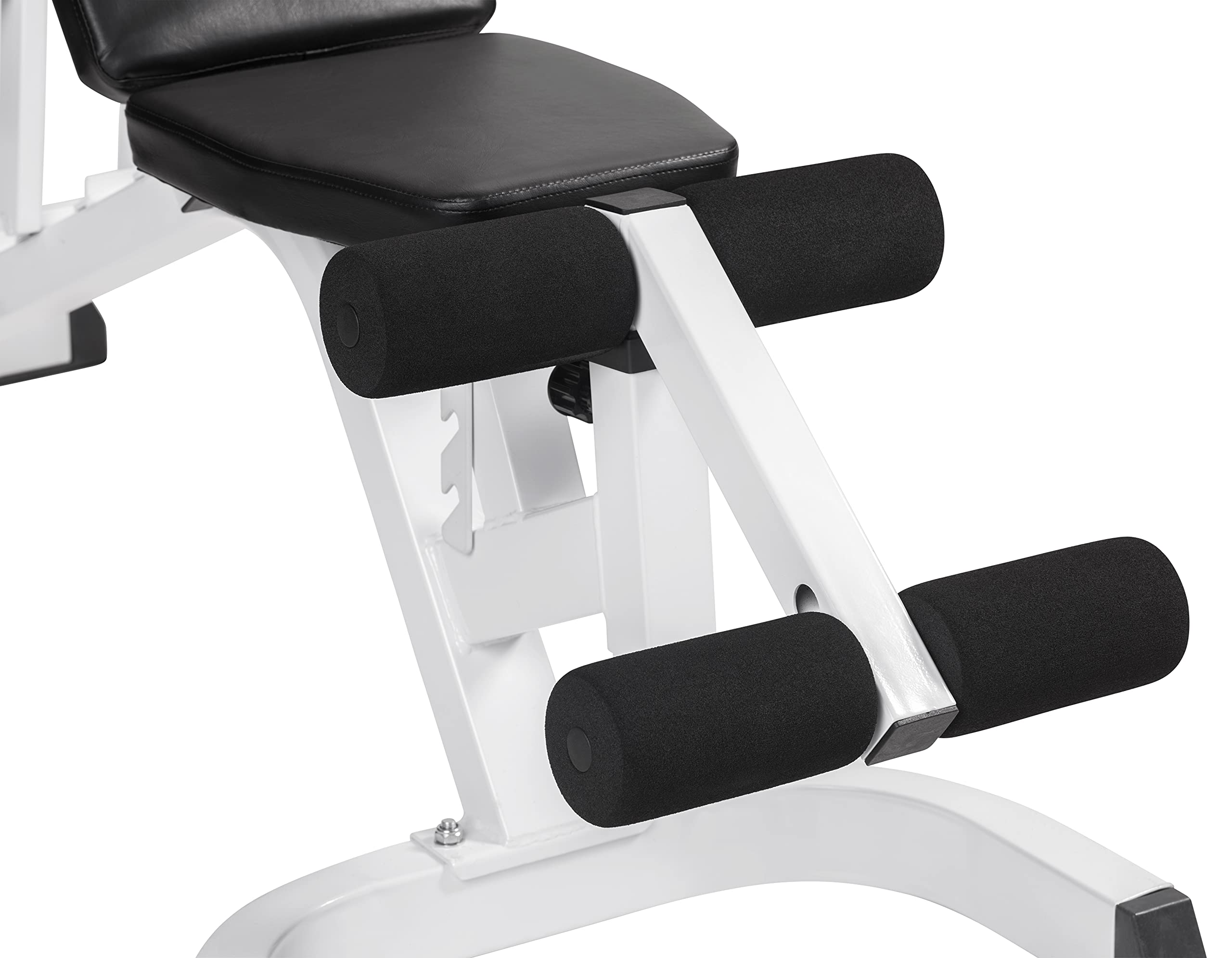 Bad Company Banc de musculation I Banc de musculation réglable sur plusieurs positions avec fixation des jambes en différentes couleurs I Charge maximale jusqu'à 300 kg I BCA-49 (blanc)