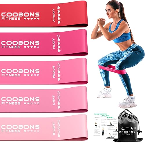 Bandas de resistencia para entrenamiento, juego de bandas de ejercicio para mujeres y hombres, con bolsa de transporte, guía de instrucciones