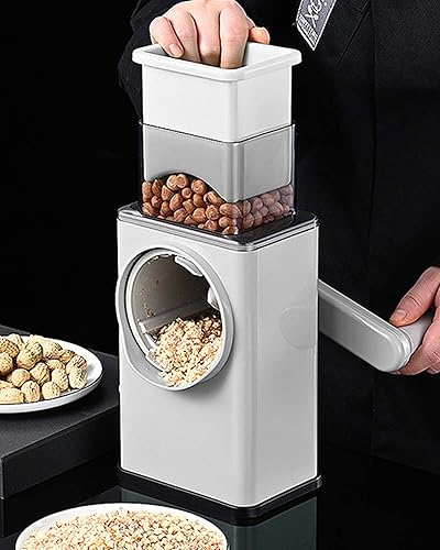 Miniatura 6 de Buildec Picador de verduras, rallador de queso giratorio con asa, triturador de verduras, rallador para cocina con 3 cuchillas intercambiables