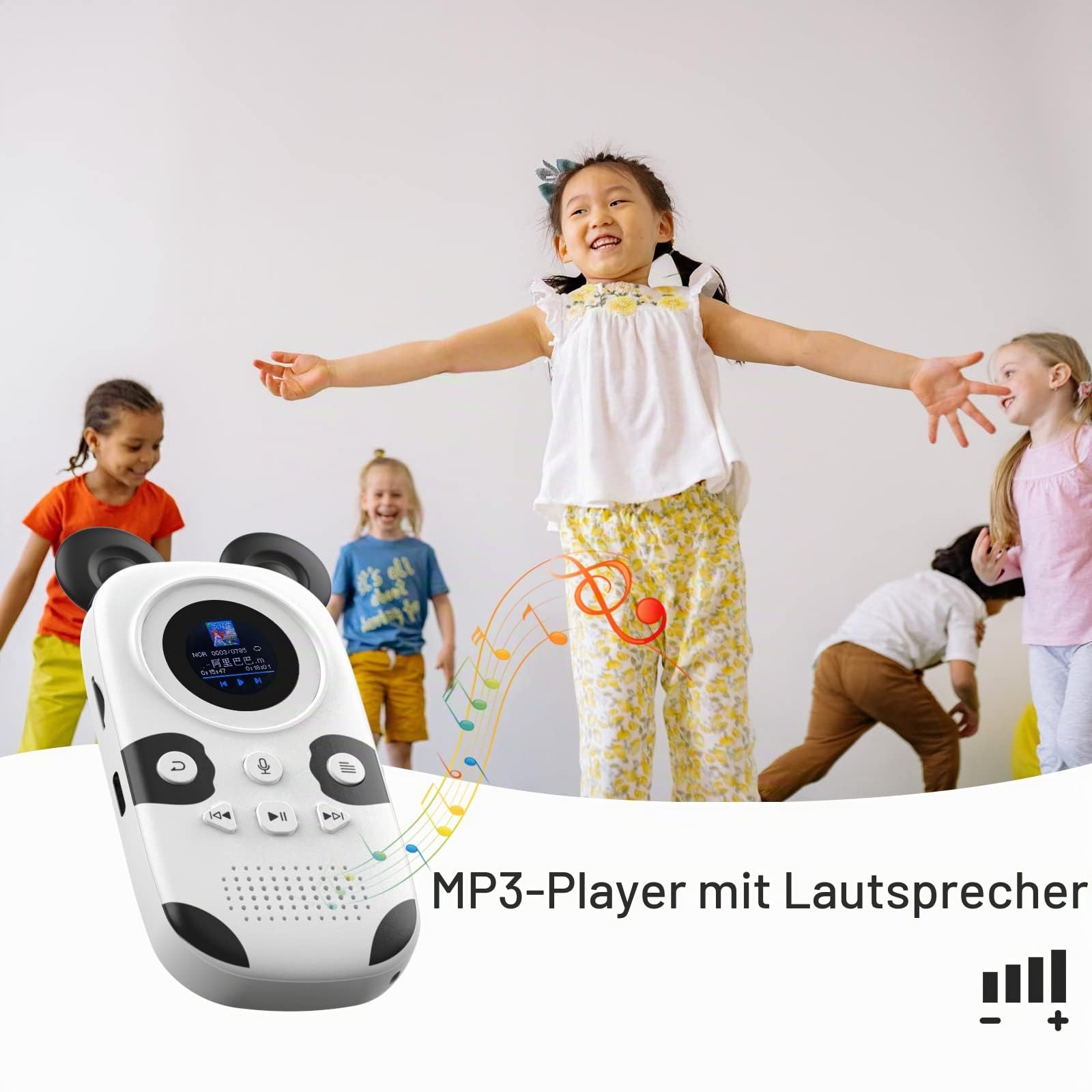 RUIZU 64GB MP3 Player Kinder Bluetooth 5.0 mit kopfhörer Lautsprecher Unterstützt UKW-Radio, Wecker, EIN-Tasten-Aufnahme, Stoppuhrfunktion