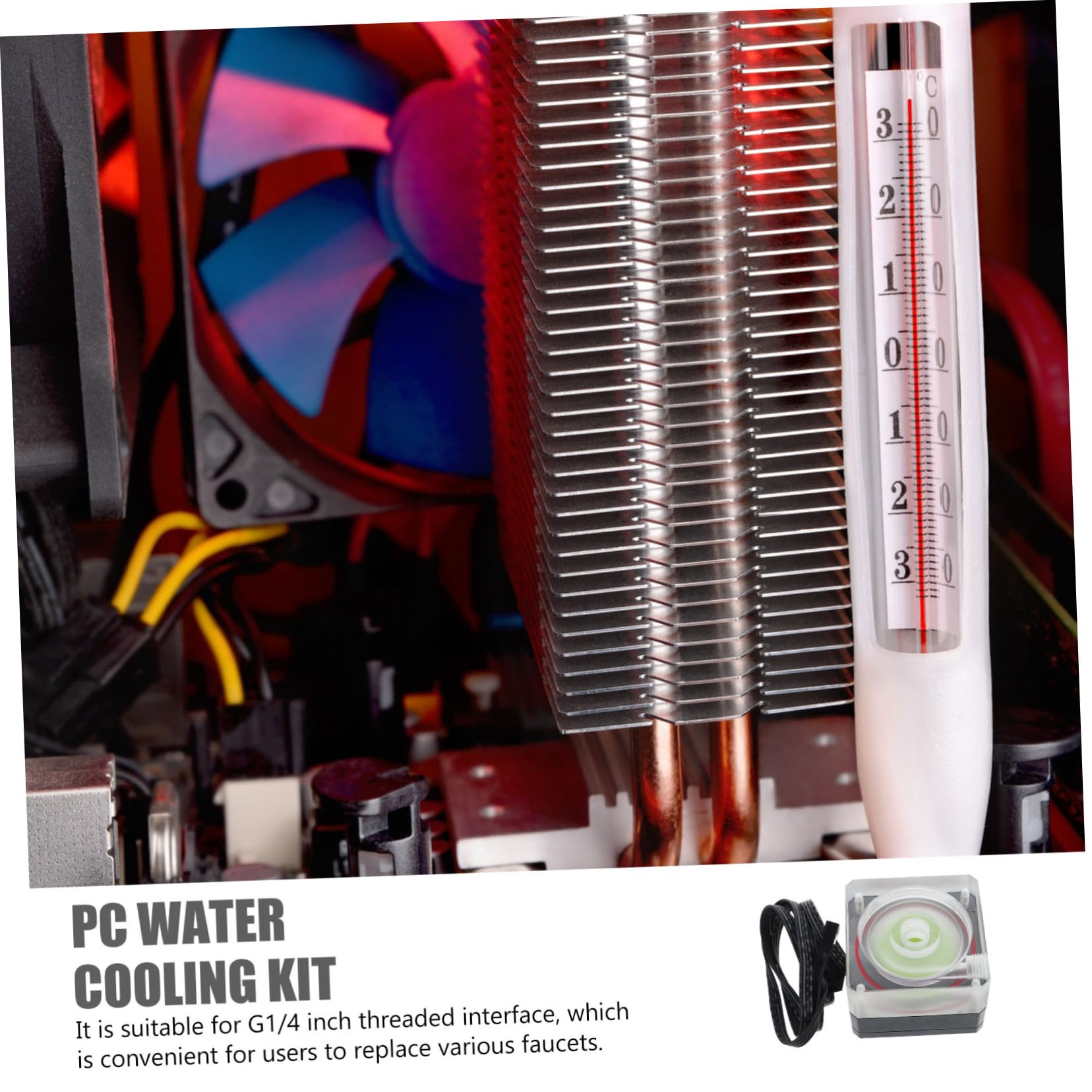 Kit de Refrigeración Líquida para PC con Bomba de Agua Flujo Mejorado Ruido Compatible con Sistemas de Enfriamiento por Agua para Ordenador