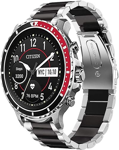 Compatible con correas Citizen CZ, correas de repuesto de metal de acero inoxidable compatibles con reloj inteligente Citizen CZ
