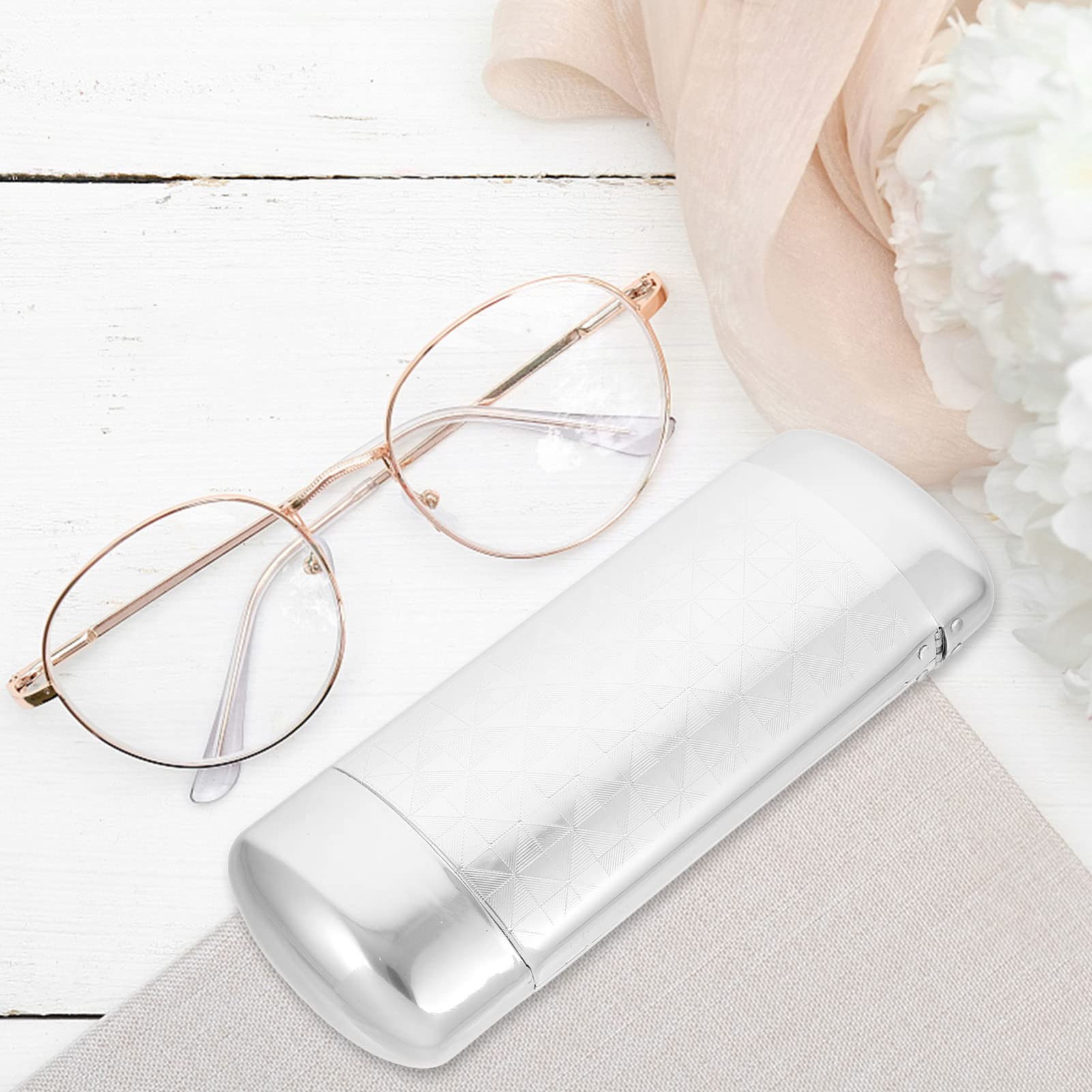 GALPADA Étui À Lunettes en Aluminium Coque Rigide Contenant des Lunettes en Métal Boîte À Lunettes Protecteur De Stockage De Lunettes De Soleil pour Hommes