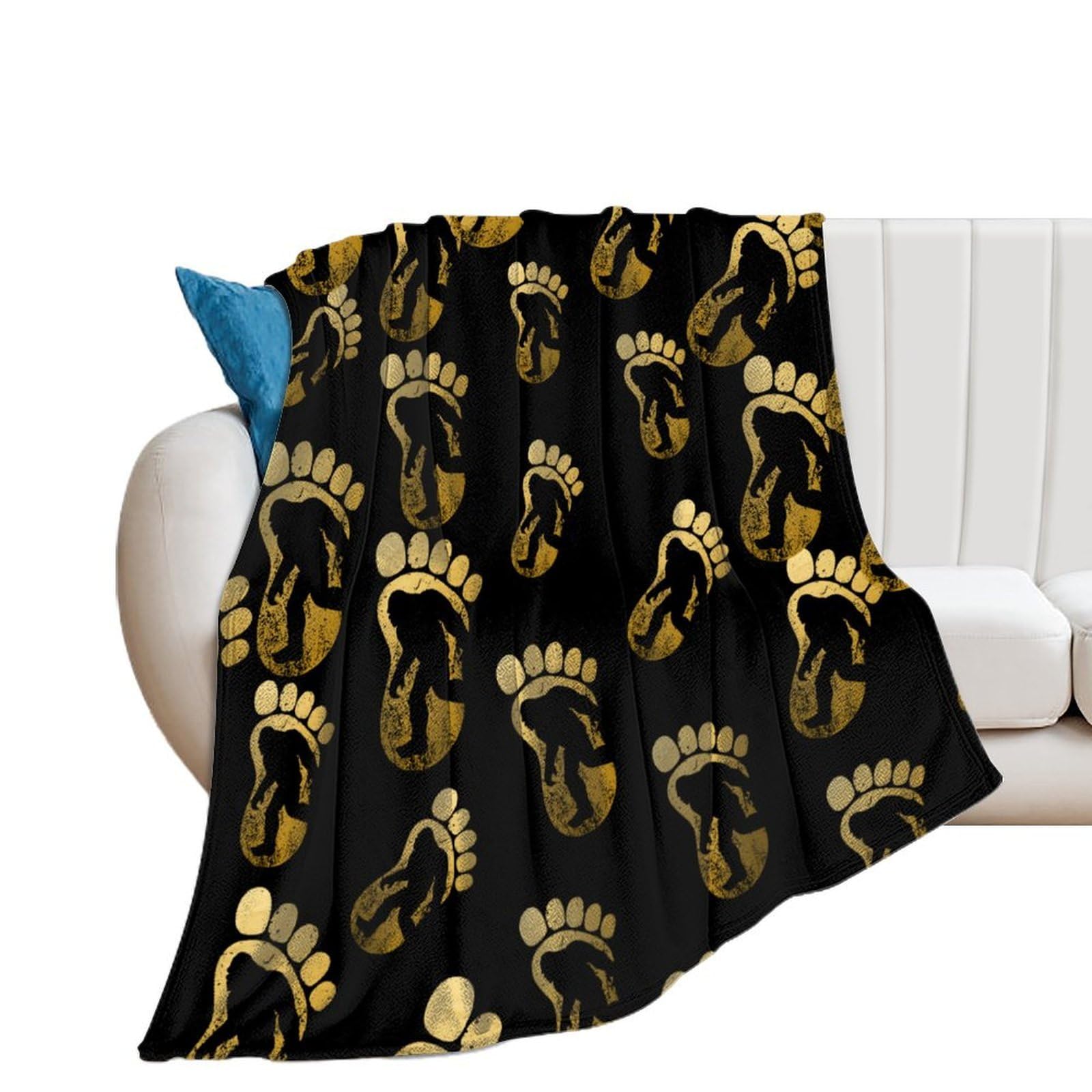 OUTBDNVFSA Bigfoot Throw Blanket Lightweight Summer Blankets for Bed Sofa Camping Travel