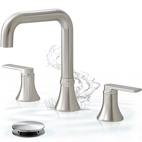 Miniatura 7 de HOIGY Grifo de baño cromado, grifo de baño generalizado, grifo de fregadero de 4 a 10 pulgadas, grifo de baño de 3 agujeros, grifo giratorio de 360