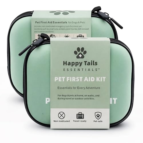 Happy Tails Essentials Kit de primeros auxilios para mascotas para perros y gatos