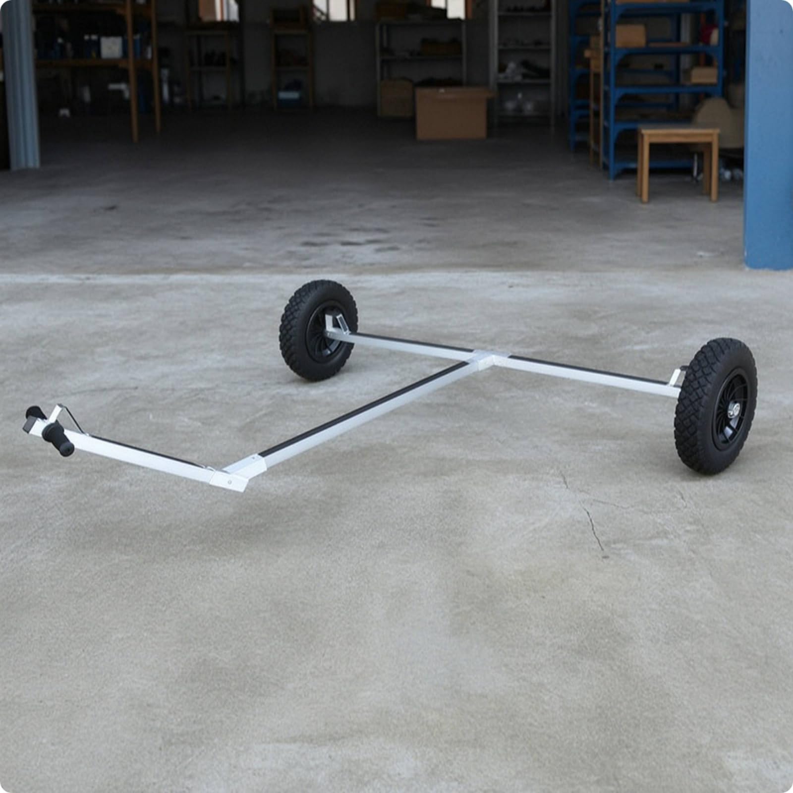 MERIGLARE Chariot de Voilier Remorque Bateau Diable Transport Support Aluminium Épais Pads Antidérapants Roues Souples Prise Main Confortable Adapté au Port Promenade Côtière Hangar Nautique