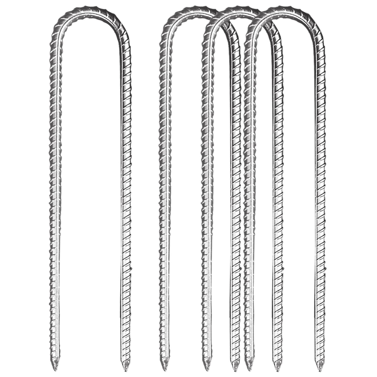 Sardines De Camping En U – Acier Galvanisé – 30 Cm – Lot De 6 – Pour Tente, Trampoline, Clôture, Jardin