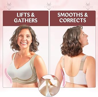 Smoothing Bra Anti Sagging Wireless Push Up Bras for Women No Underwire Full Coverage Bra Comfy Bras for Women