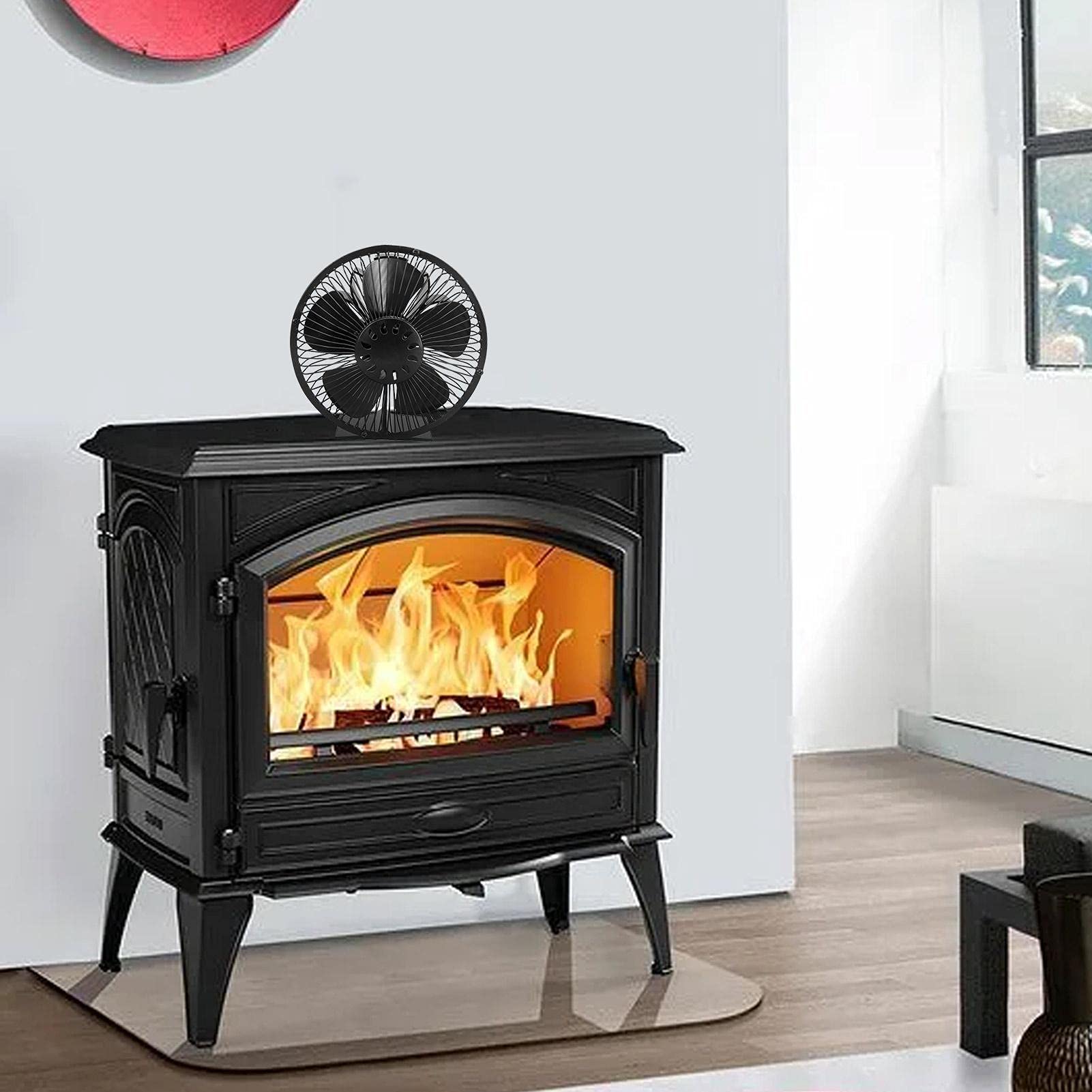 a-r Warmteaangedreven kachelventilator, Pelletkachelventilator voor meerdere doeleinden - Stille houtkachelaccessoires met oververhittingsbescherming voor houtbrander, open haard