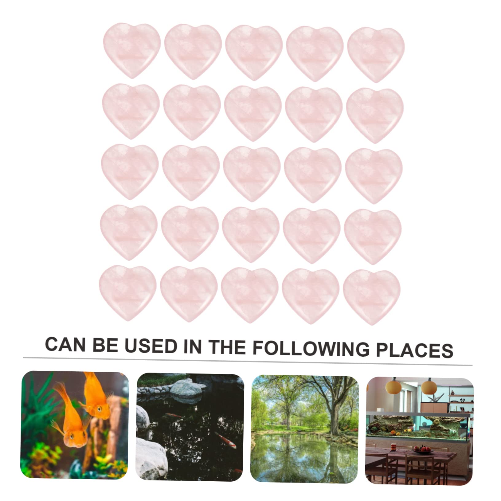ULTECHNOVO 3 Ensembles Amour Ornements en Cristal Décorations D'aquarium pour en Forme De Cœur Réservoir Gravier D'aquarium Coeur Clair 30 Pièces * 3