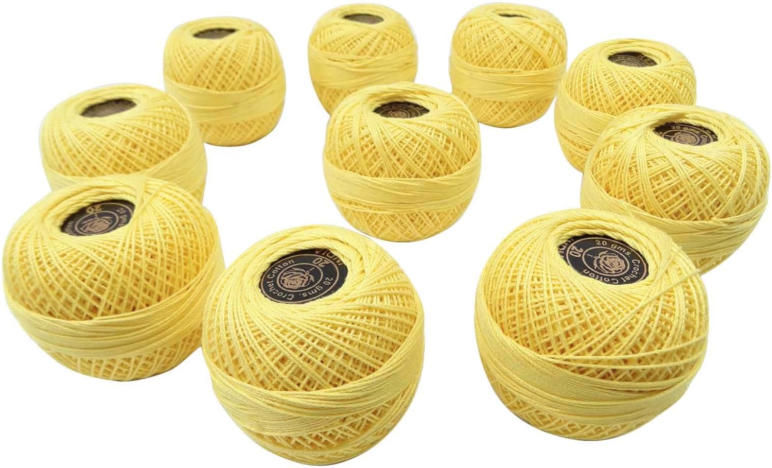 Cotton Crochet Set of 10 Pcs Anchor Knitting Thread Tatting Yarn Embroidery Ball