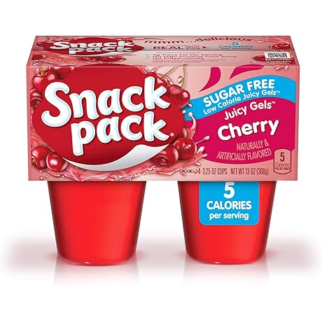 Conagra Snack Pack Sugar Free Cherry Flavored Juicy Gels