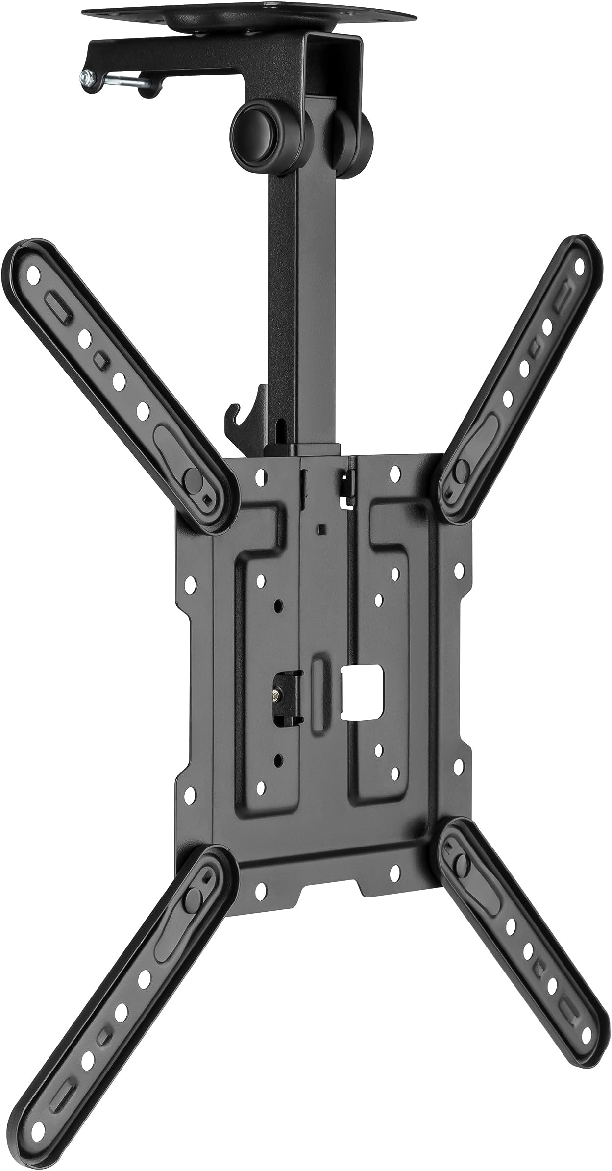 ProperAV Ceiling TV Bracket – Fold Up and Swivel for 23" 24" 28" 32" 37" 40" 42" 43" 46" 50" 55" Televisions, Supports up to 20kg, VESA