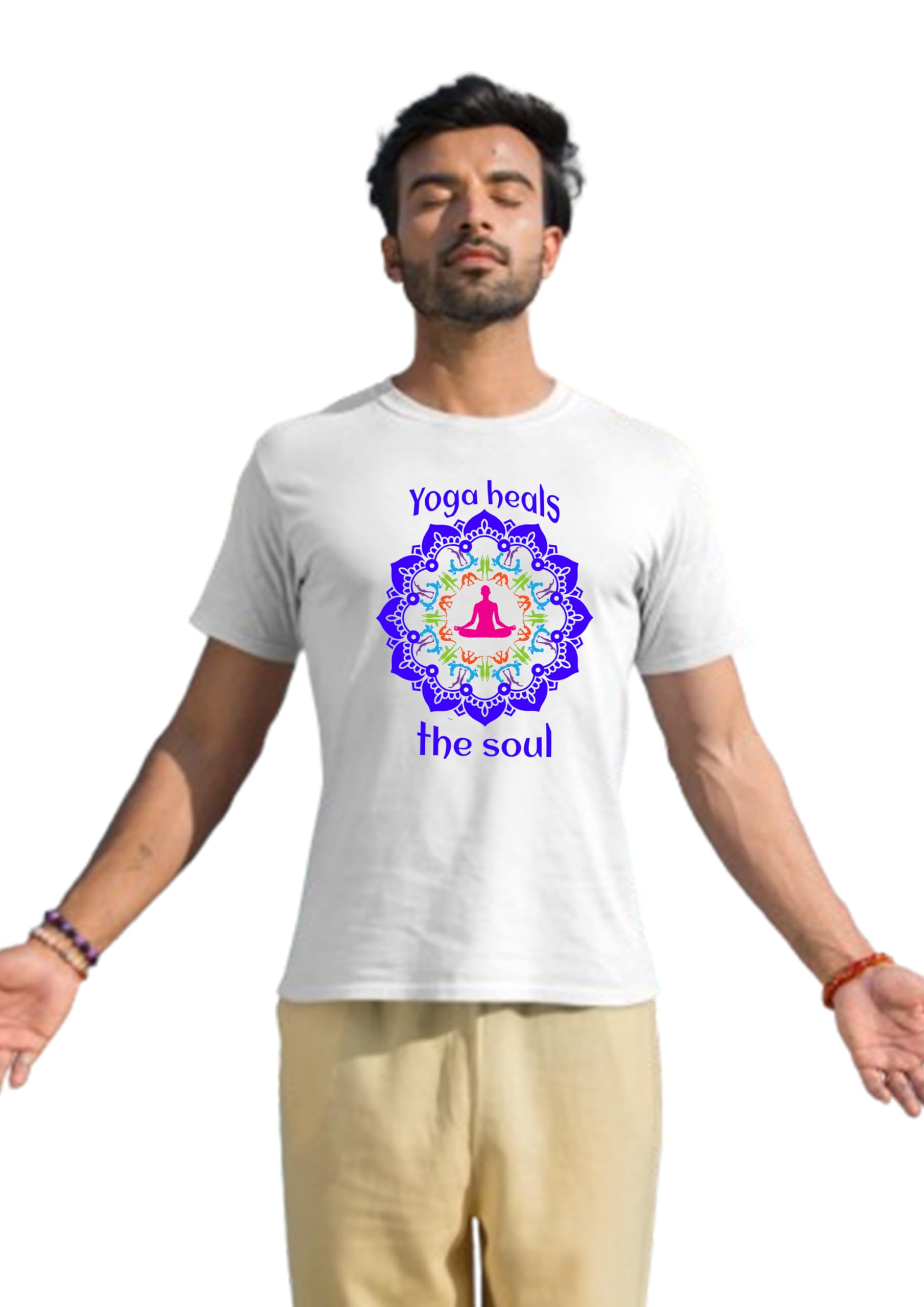 printabulous International Yoga Day Half Sleeve Round Neck T-Shirt – Pure Cotton, Waterproof Prints Adult D3-picture-40