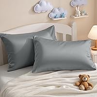 Vista 20 de NTBAY - Fundas de almohada de algodón egipcio para niños pequeños - Juego de 2 - Fundas de almohada para viajes - Fundas de 13x18 pulgadas de 500