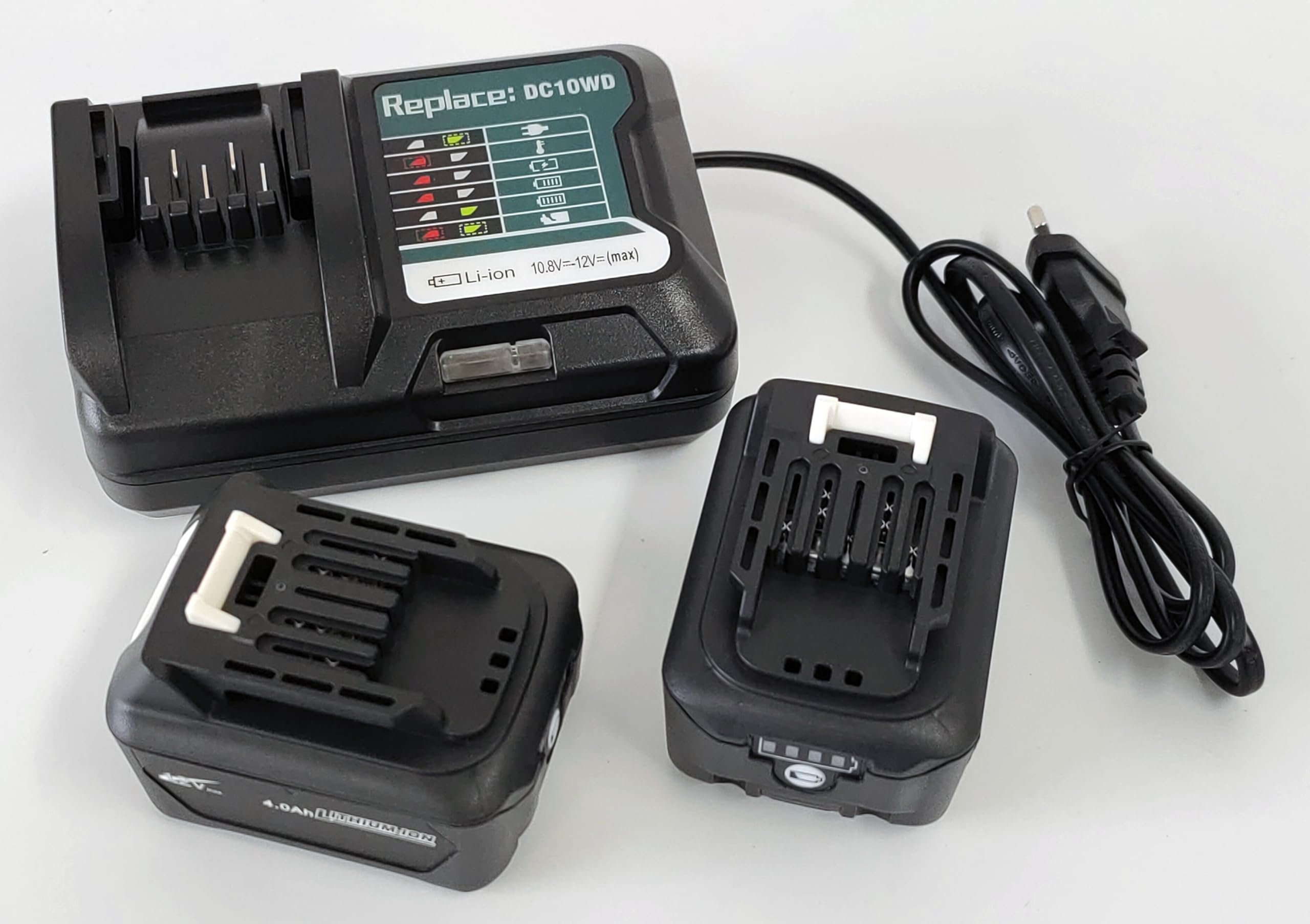 12V 4000mah reemplaza 2pcs batería BL1041B con Cargador DC10WD para makita BL1021B BL1016 TL064D TL064DZ TW161D TW161DZ TM30D TM30DZ DF333D DF0333D