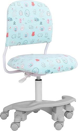 Miniatura 20 de Silla ergonómica de escritorio para niños, silla de computadora de oficina para estudiante, altura ajustable y profundidad del asiento, reposapiés