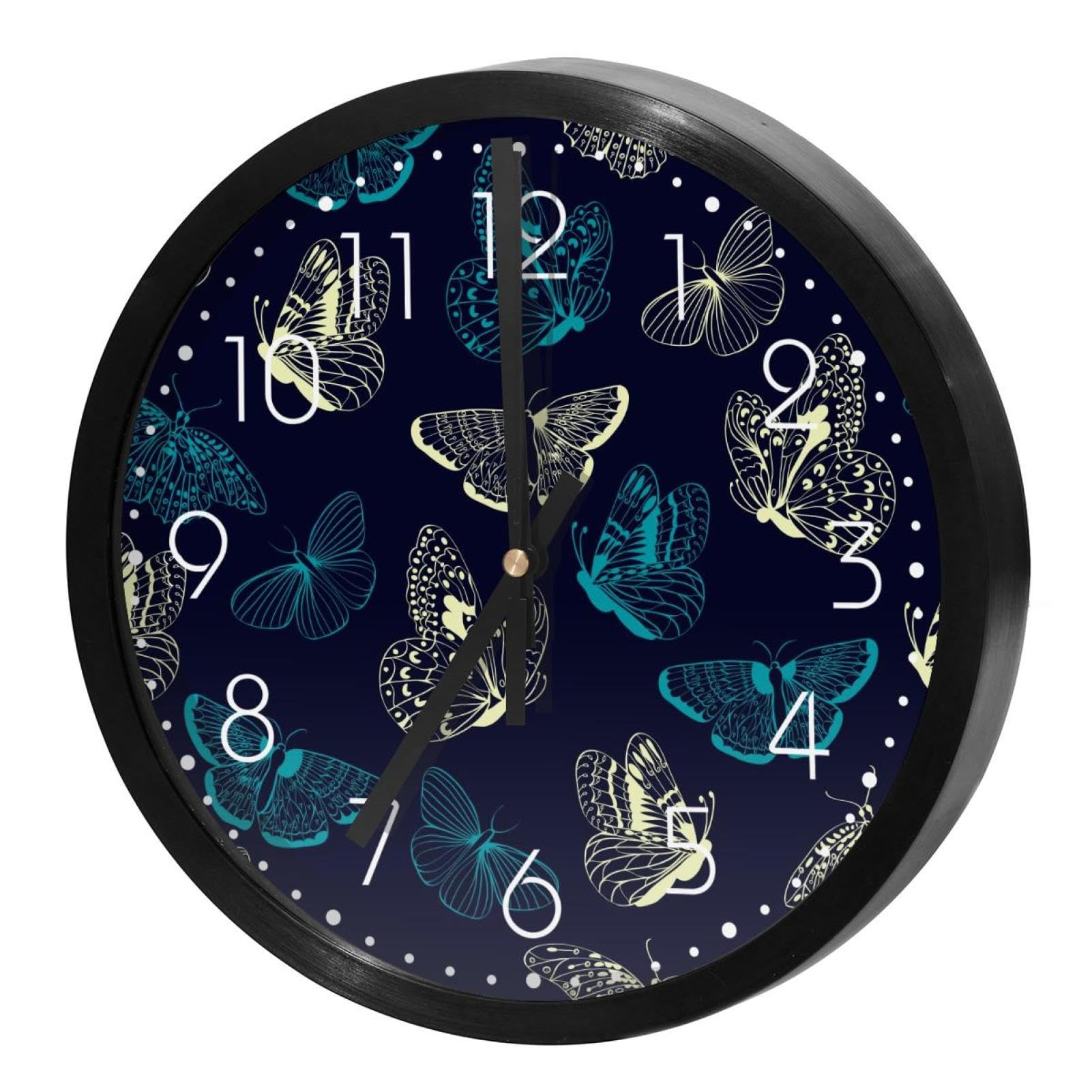 Horloge murale silencieuse à quartz sans tic-tac pour salon cuisine et bureau