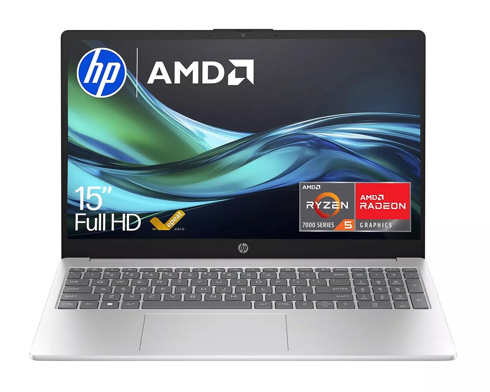 HP 15-FC0049 Ryzen™ 7 7730U 512GB SSD 16GB 15.6" (1920x1080) TOUCHSCREEN WIN11 NATURAL SILVER