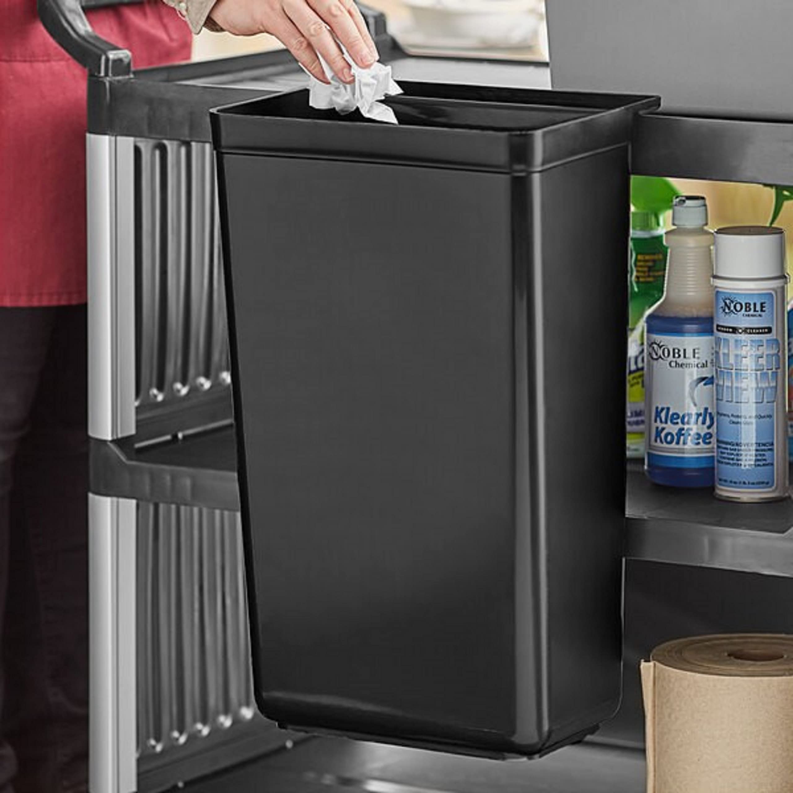 Refuse Bin For Utility/Bussing Cart 13 X 91/14 X 22 Black Color Wastebasket