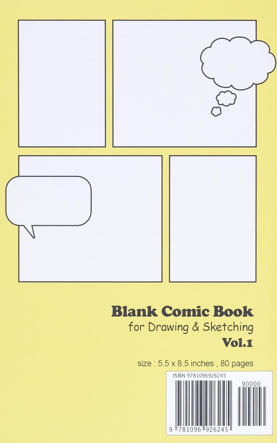 Blank Comic Book for drawing and sketching: Notebook for kids or everyone who want to create your own comics, Bedtime story , cartoons or storyboard ... Small notebook 5.5" x 8.5" size / 78 pages.