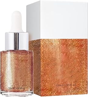 Aceite líquido con purpurina corporal, maquil...