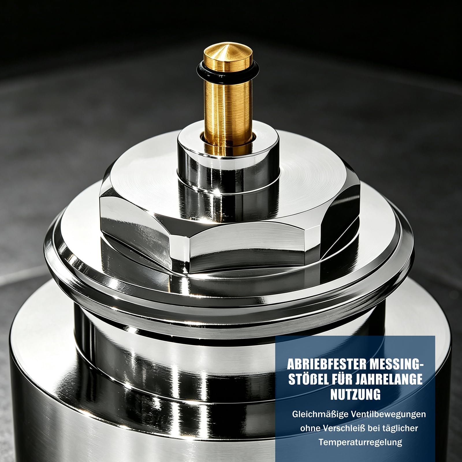 Heizkörperventiladapter 30,5mm Anschluss, Kompatibel mit Vaillant (Ersatz für 700097), Metall, Zubehör für Heizkörperthermostate (4 Stück)