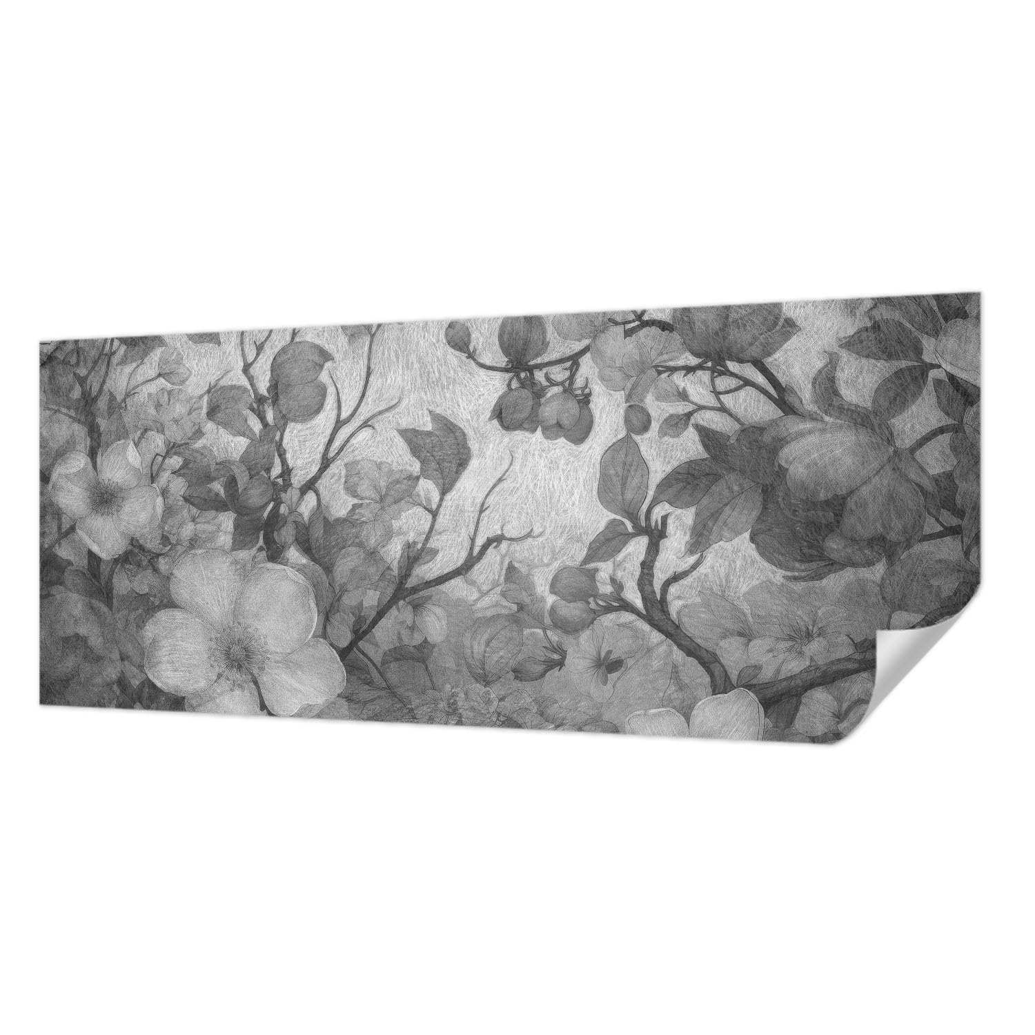 Papier peint chambre branche de fleur décoration salon Tulup 250cm