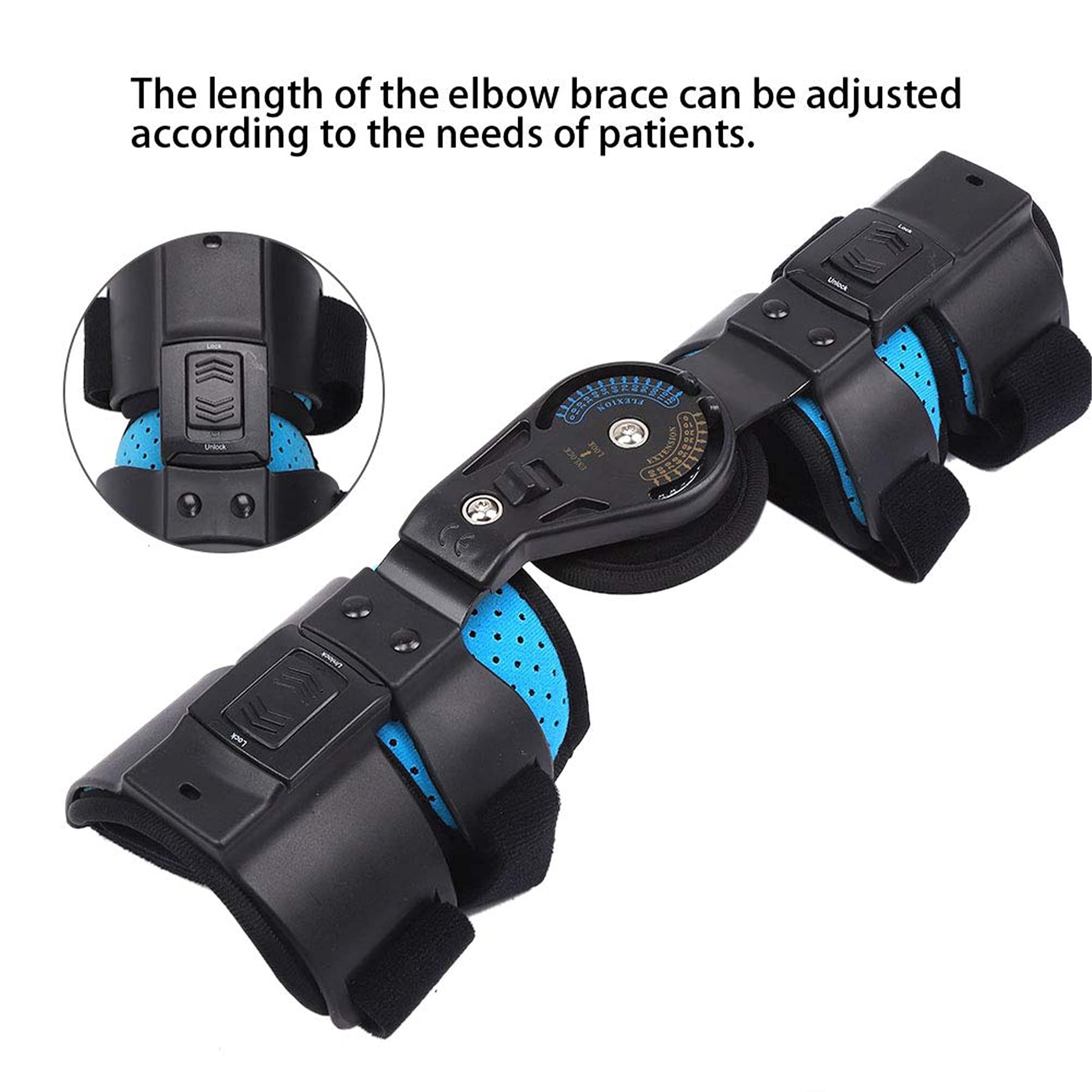 Orthosis Codo para Rehabilitación de Miembro Superior Soporte de Férula Antebrazo Fijación de Fractura Artritis Articulación del Codo Corrector de órtesis para Hombre Mujer,Left