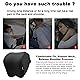 Crofy 2-Pack Car Neck Pillow, Softness Car Headrest Pillow for Driving with Adjustable Strap, 100% Memory Foam and Breathable Removable Cover, Comfortable Ergonomic Design, 4.7 Inches Thick