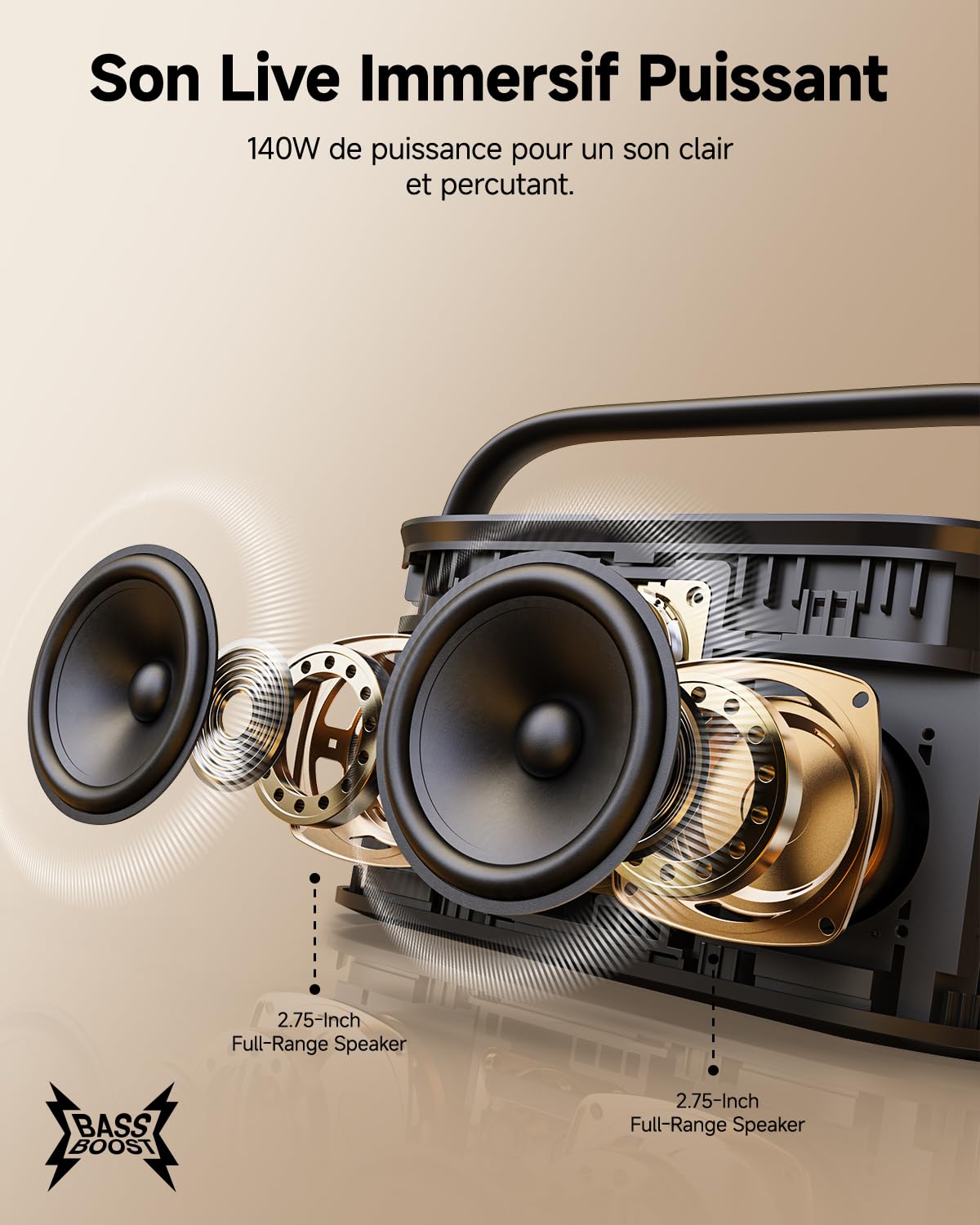 Ikarao Karaoké Adulte - Enceinte Pro avec Écran et 2 Micros sans Fil - 140W - Compatible Wi-FI, HDMI et TV - Idéal pour Fête - Abonnement Karafun Inclus（Shell S2）