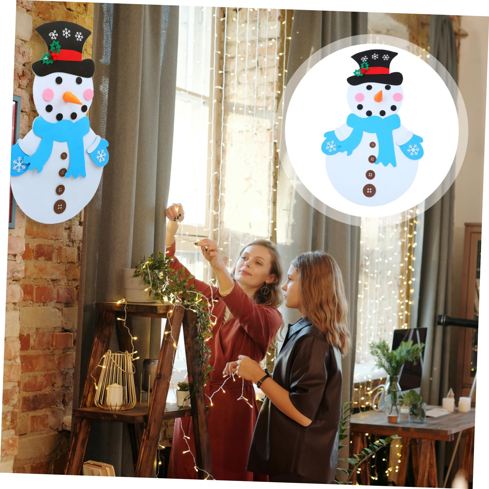 Garneck 3 Set Ornamento Decorazioni Natalizie Con Gnomi Pupazzo Di Neve in Feltro Per Corredo Natalizio Kit Nevicata Calendario Dell'avvento in Tessuto Nevicare Fai Da Te Provato