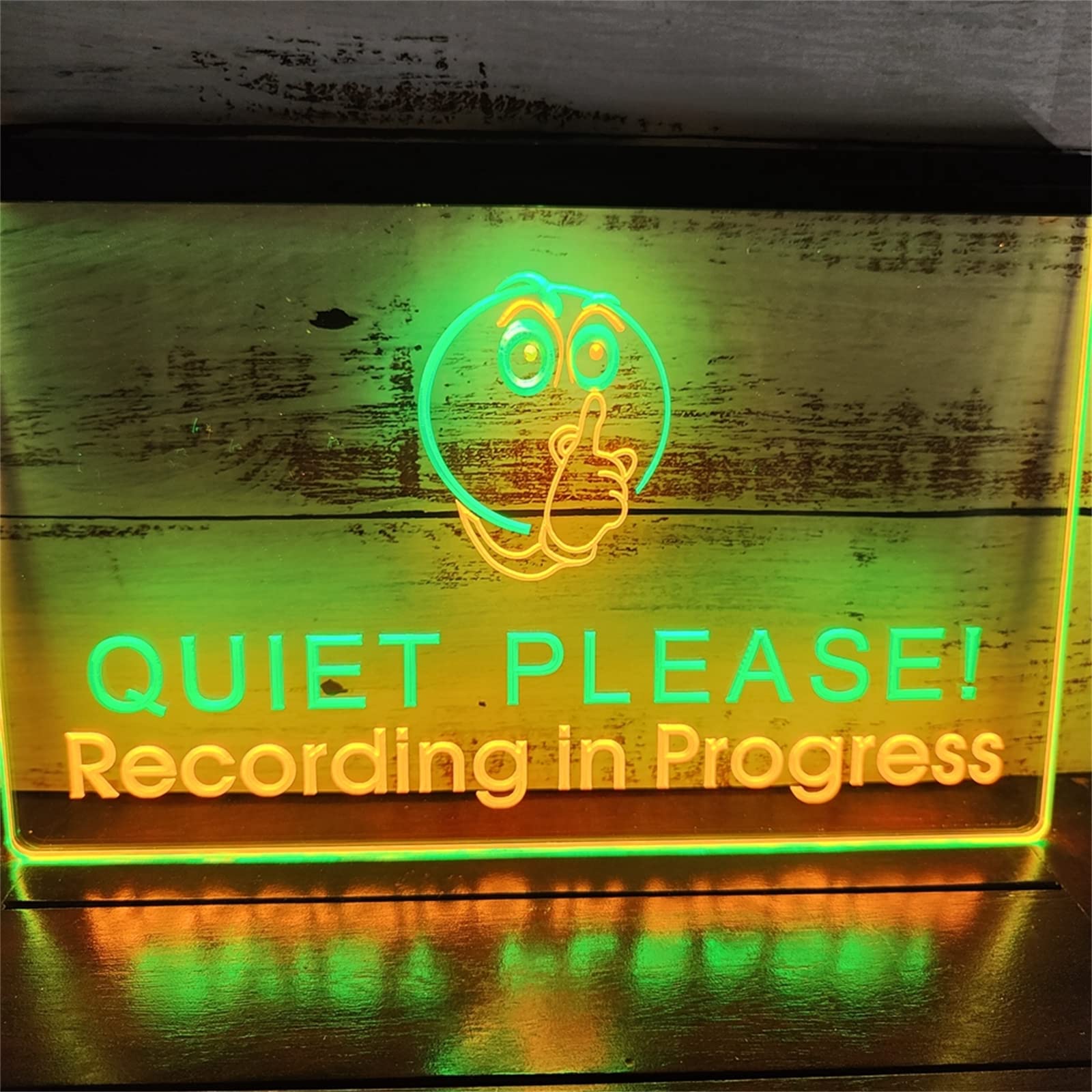 Quiet Please! Neon Sign Recording In Progress LED Neon Light Sign Recording Studio Neon Sign Quiet Please! Signboard Light up Sign Wall Decor Studio Music Club with Dimmable Switch,N,11.8"x7.9"