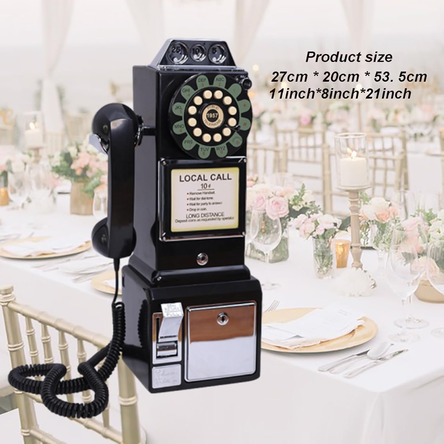 Audio Gästebuch Vintage Audio Gästebuch Hochzeit Telefon Retro 1960er Jahre Stil Vintage Audio Gästebuch Benutzerdefinierte Audio Nachrichten mit Audio Gästebuch für Hochzeit